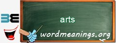 WordMeaning blackboard for arts